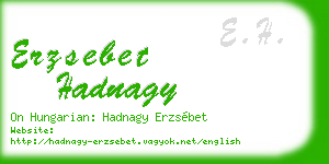 erzsebet hadnagy business card