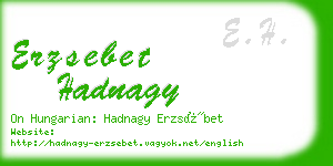 erzsebet hadnagy business card